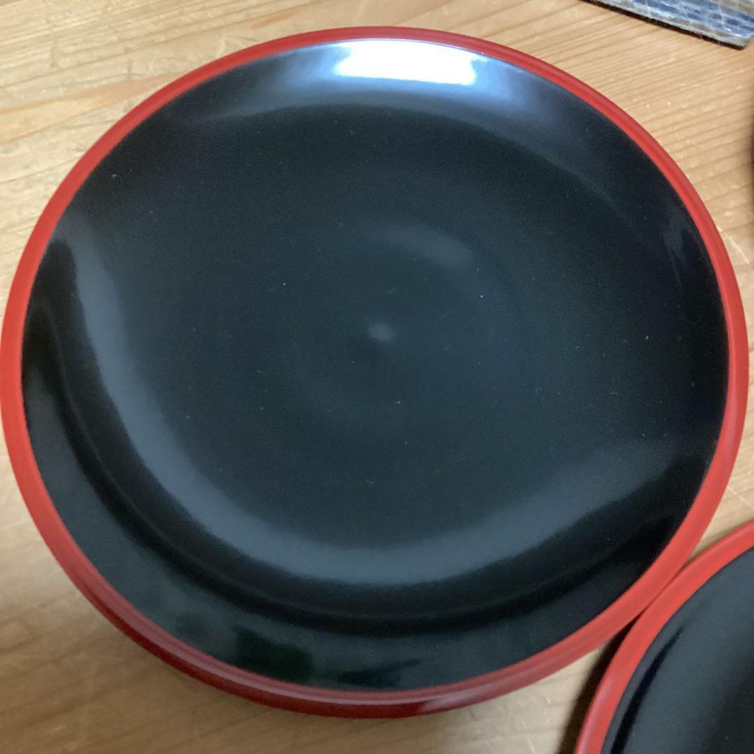 漆器 浄法寺塗 木製 総黒縁朱 平安皿 6寸 18cm 5枚 - メルカリ