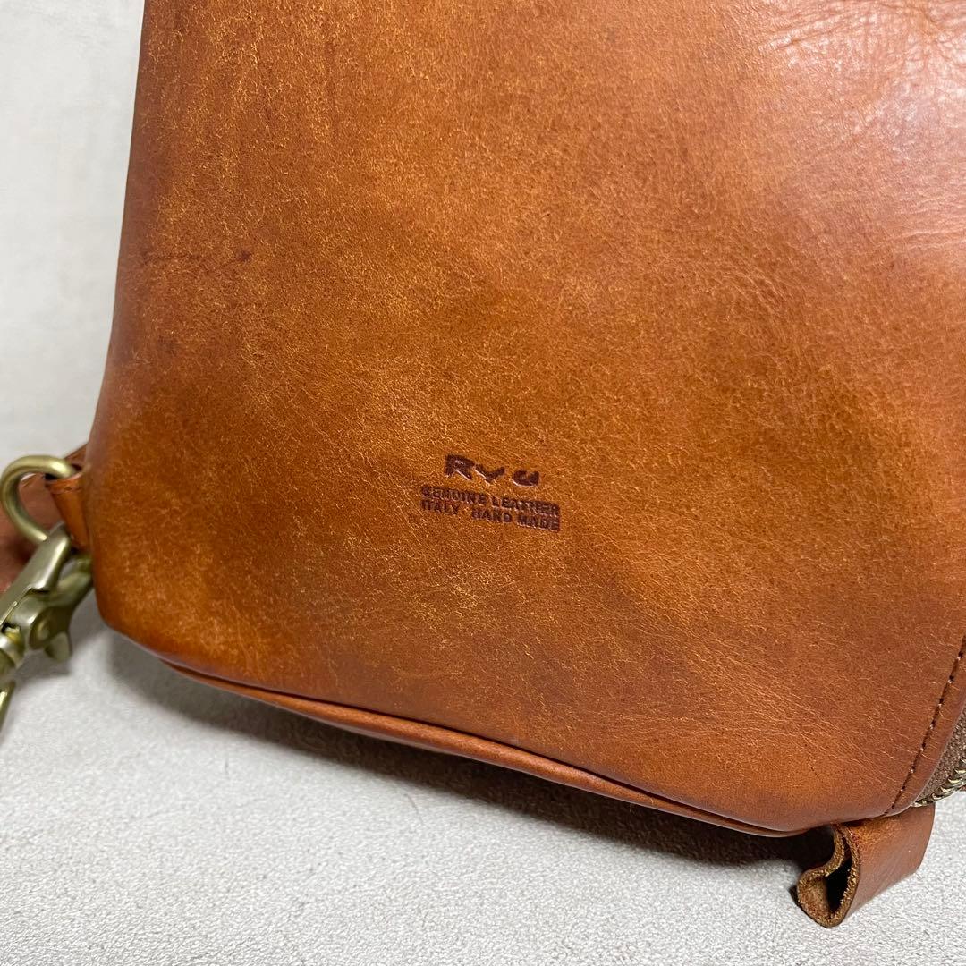 極美品・廃盤品】ryu ボディーバッグ レザー ショルダーバッグ メンズ