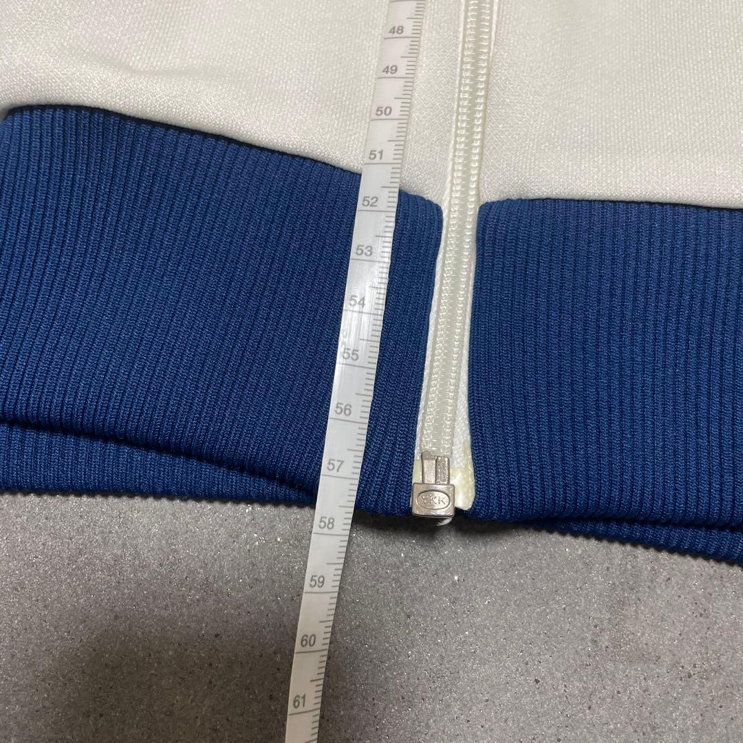 adidas トラックジャケット ホワイト/ネイビー デサント 西ドイツ 4号