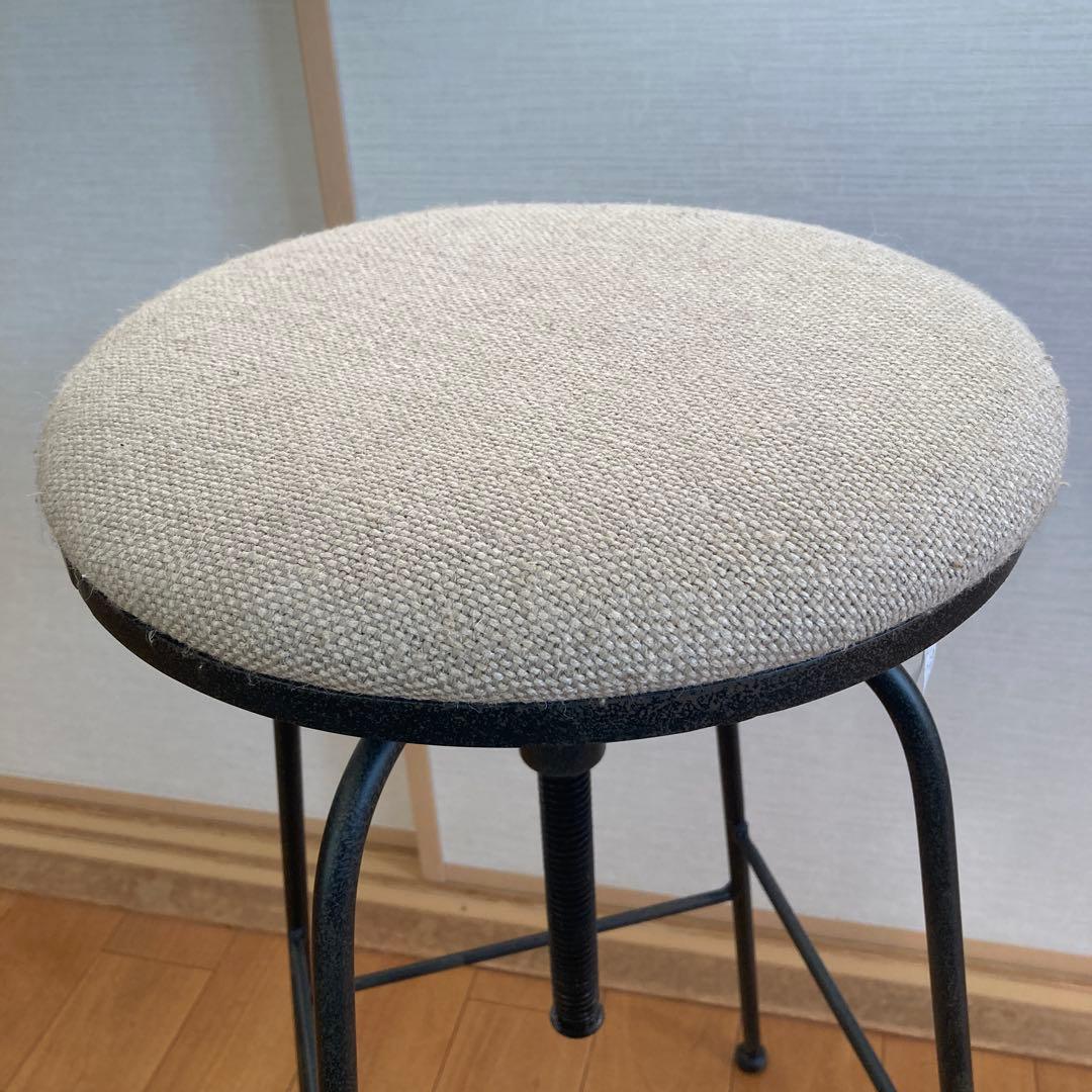 ZARA HOME リネン スイベルバースツール（回転式）スツールA