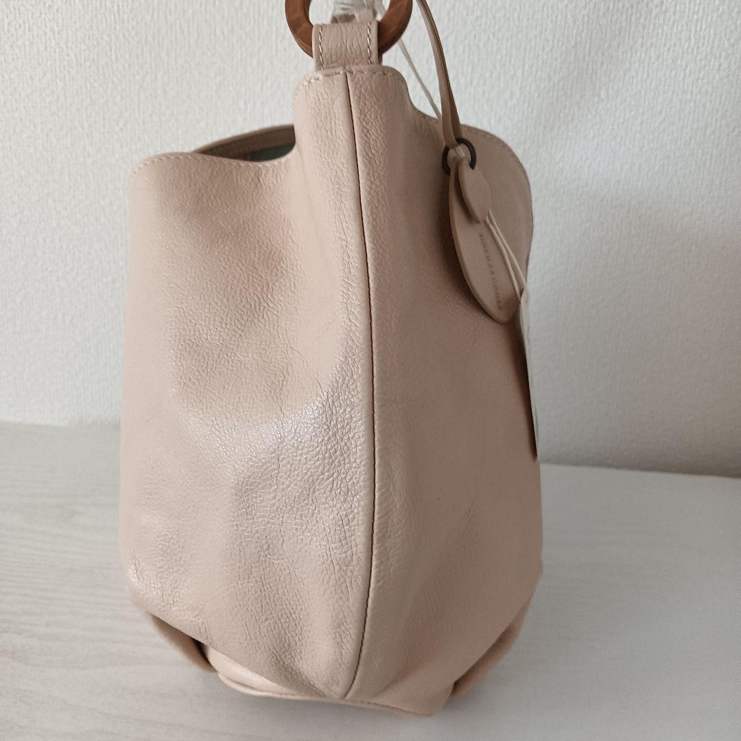 新品タグ付き マザーハウス ワンショルダー ハンドバッグ ベージュ 花