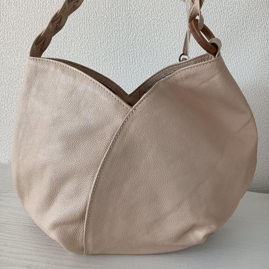 新品タグ付き マザーハウス ワンショルダー ハンドバッグ ベージュ 花