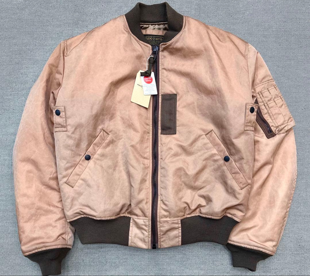 STUDIO D’ARTISAN 柿渋染めMA-1フライトジャケット L STUDIO D'ARTISAN ダルチザン/柿渋染め MA-1 JACKET