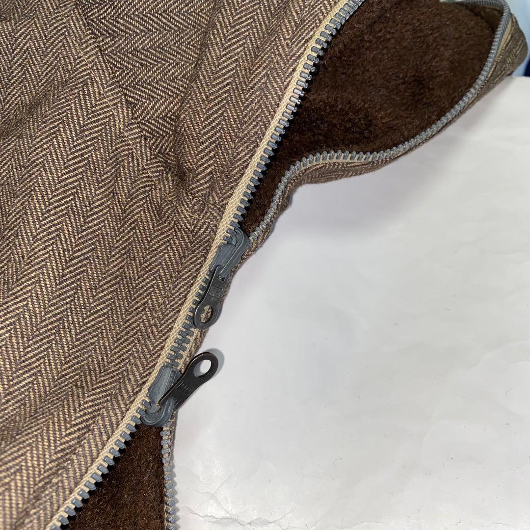 GRIFFIN リバーシブル ヘリンボーンボアコート sizeS ITALY製