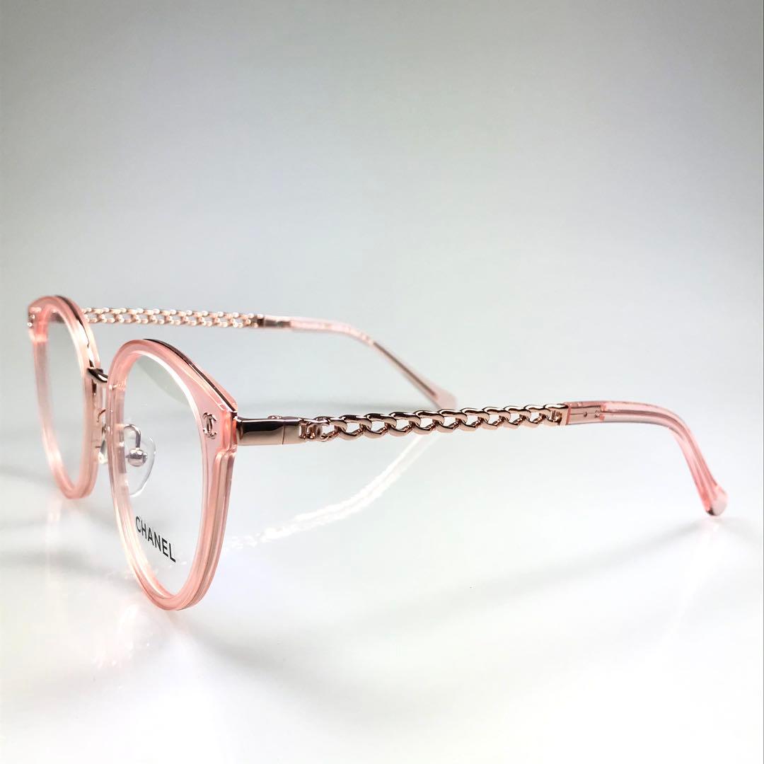 CHANEL 眼鏡用フレーム 新作 チェーンタイプココマーク付 クリスタル