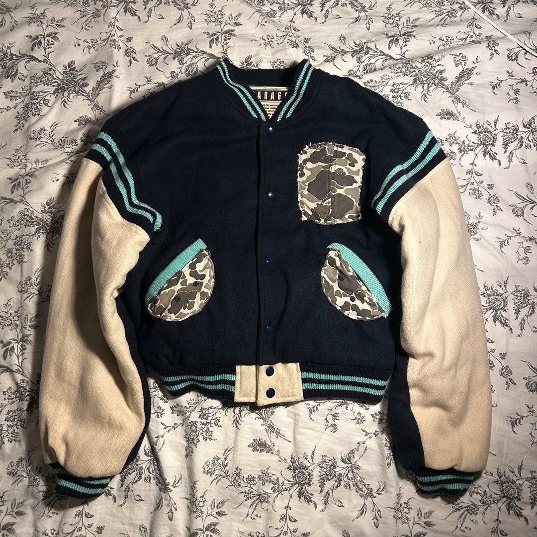 vintage ウール スタジャン 80s 90s 短丈 シティーボーイ y2k