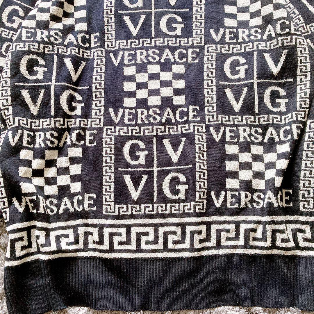 VERSACE ヴェルサーチ デザインニット ヴィンテージ 総柄 XL - メルカリ