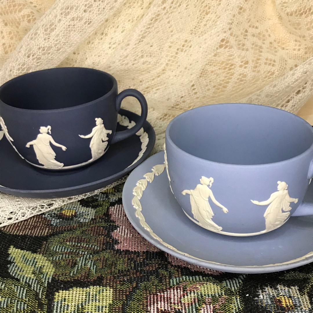 ウェッジウッド ジャスパー カップ＆ソーサー 2客セット - メルカリ