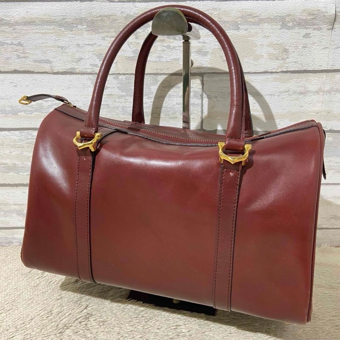 カルティエ　ミニボストンバック　マストライン　ボルドー カルティエ(CARTIER)|マストライン ミニボストンバッグ|【ハードオフ