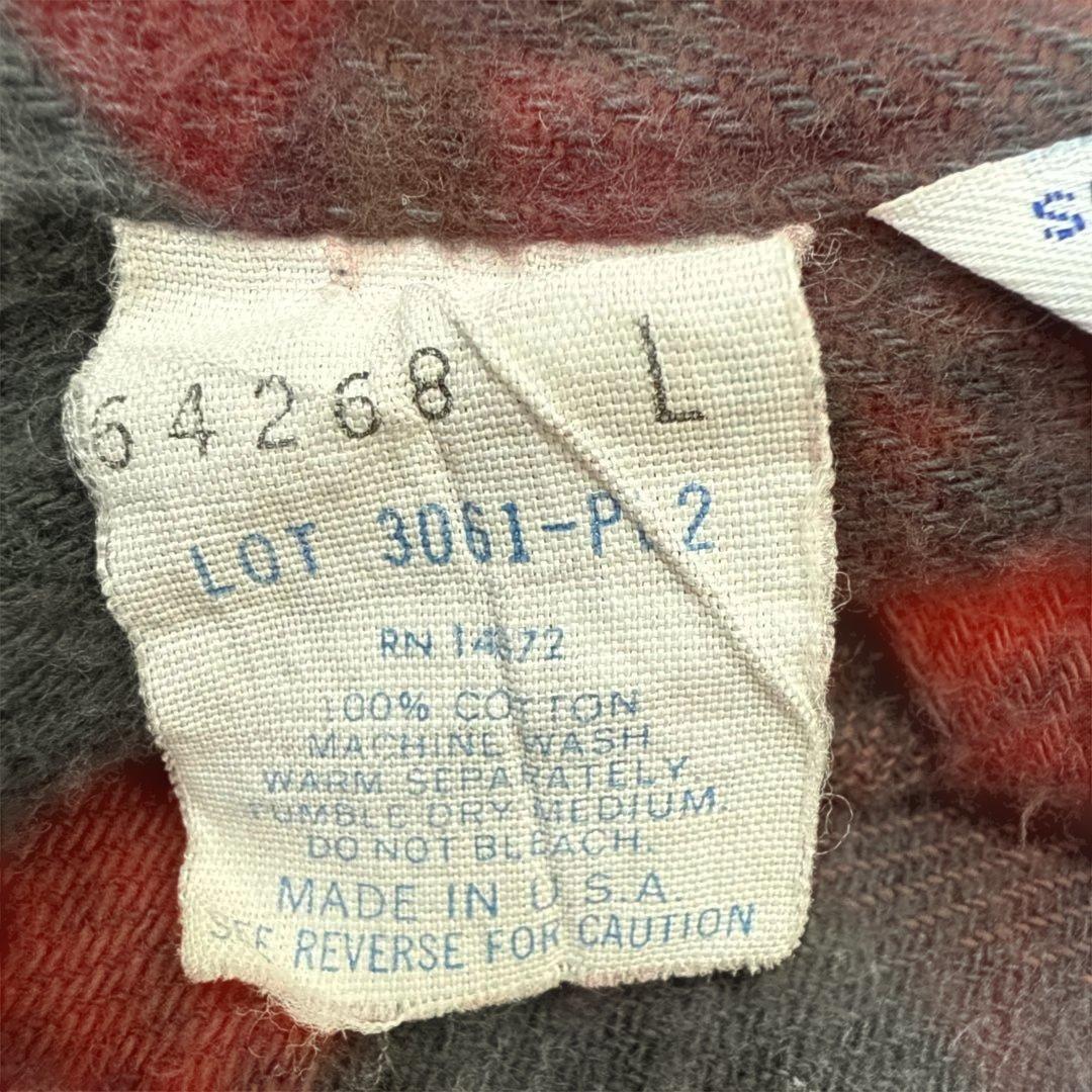 70.80s FIVE BROTHERヘヴィネルシャツブロックチェック