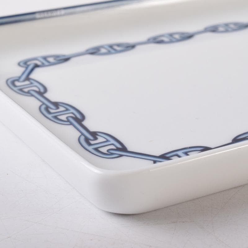 HERMES エルメス シェーヌダンクル スクエアプレート 箱付 V 7985