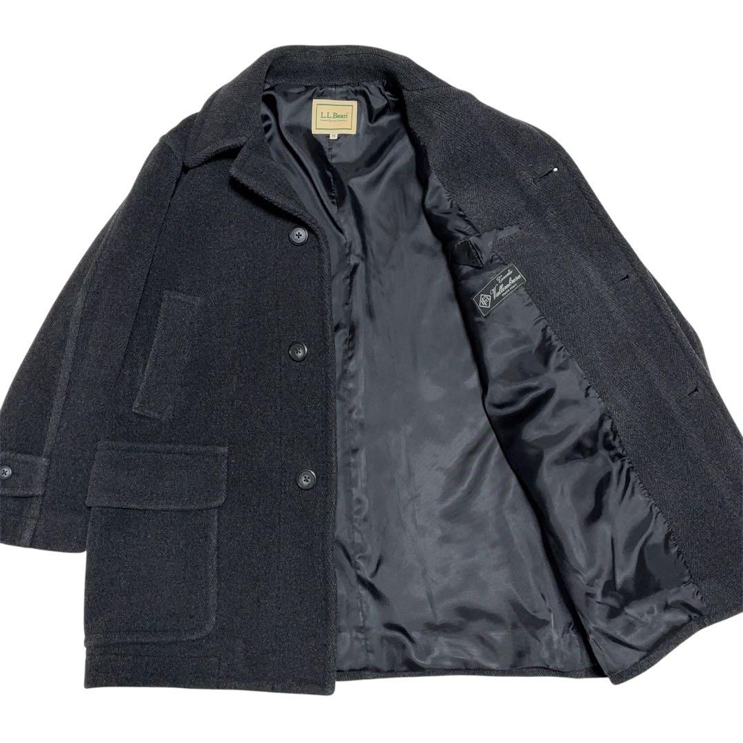 L.L.Bean バロムブローサ社製ウール ヘリンボーン メルトンコート M