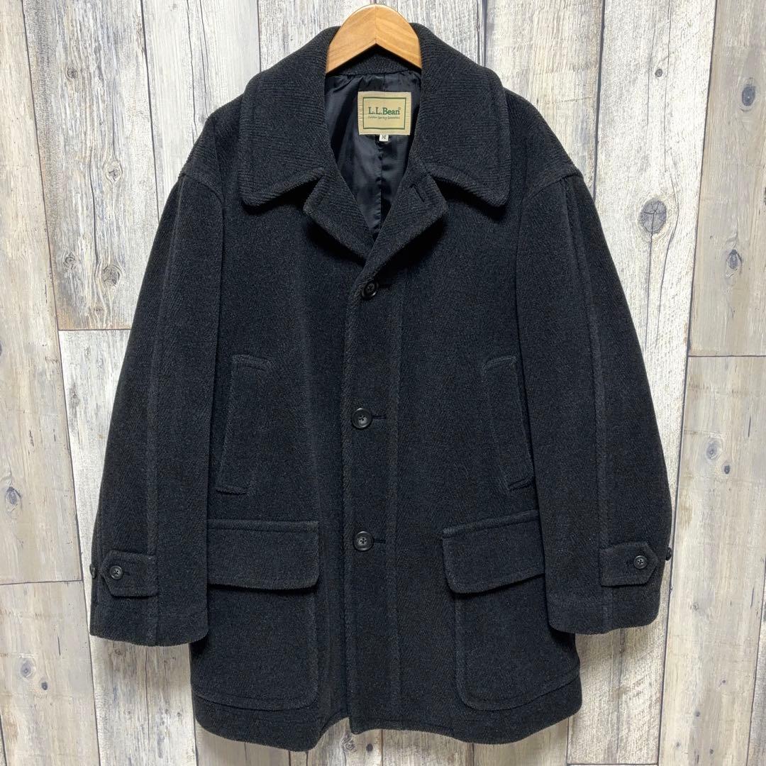 L.L.Bean バロムブローサ社製ウール ヘリンボーン メルトンコート M