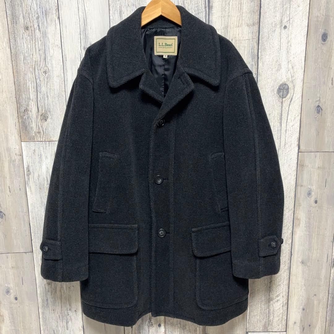L.L.Bean バロムブローサ社製ウール ヘリンボーン メルトンコート M