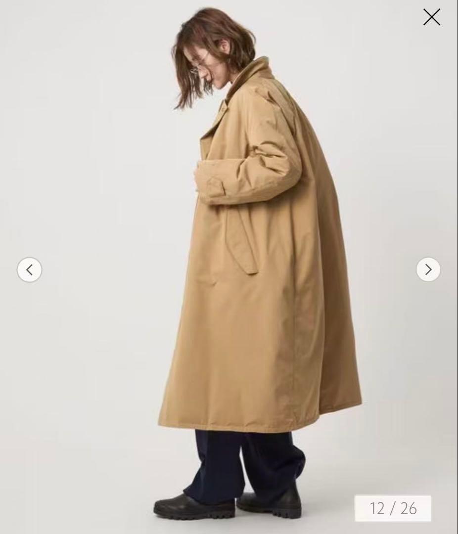 conte バルカラー ダウンコート ベージュ conte＞バルカラー ダウンコート