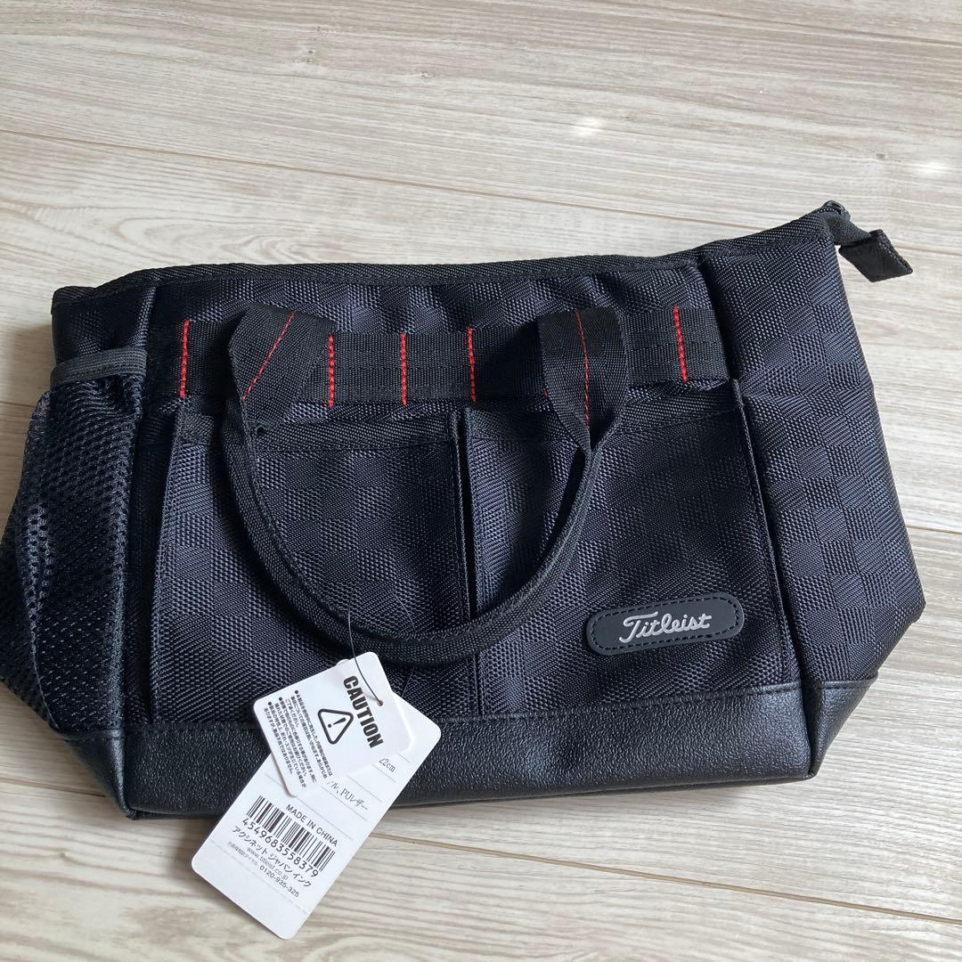 Titleist/タイトリスト ゴルフ 大判トートバッグ【ブラック】美品