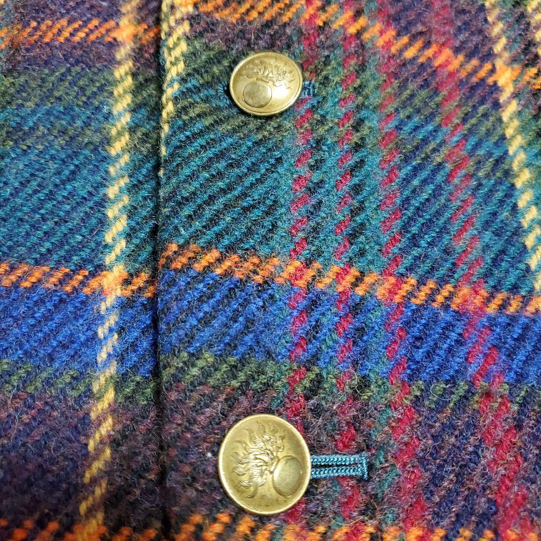 希少✨カールヘルム チェック テーラードジャケット ワッペン Mサイズ