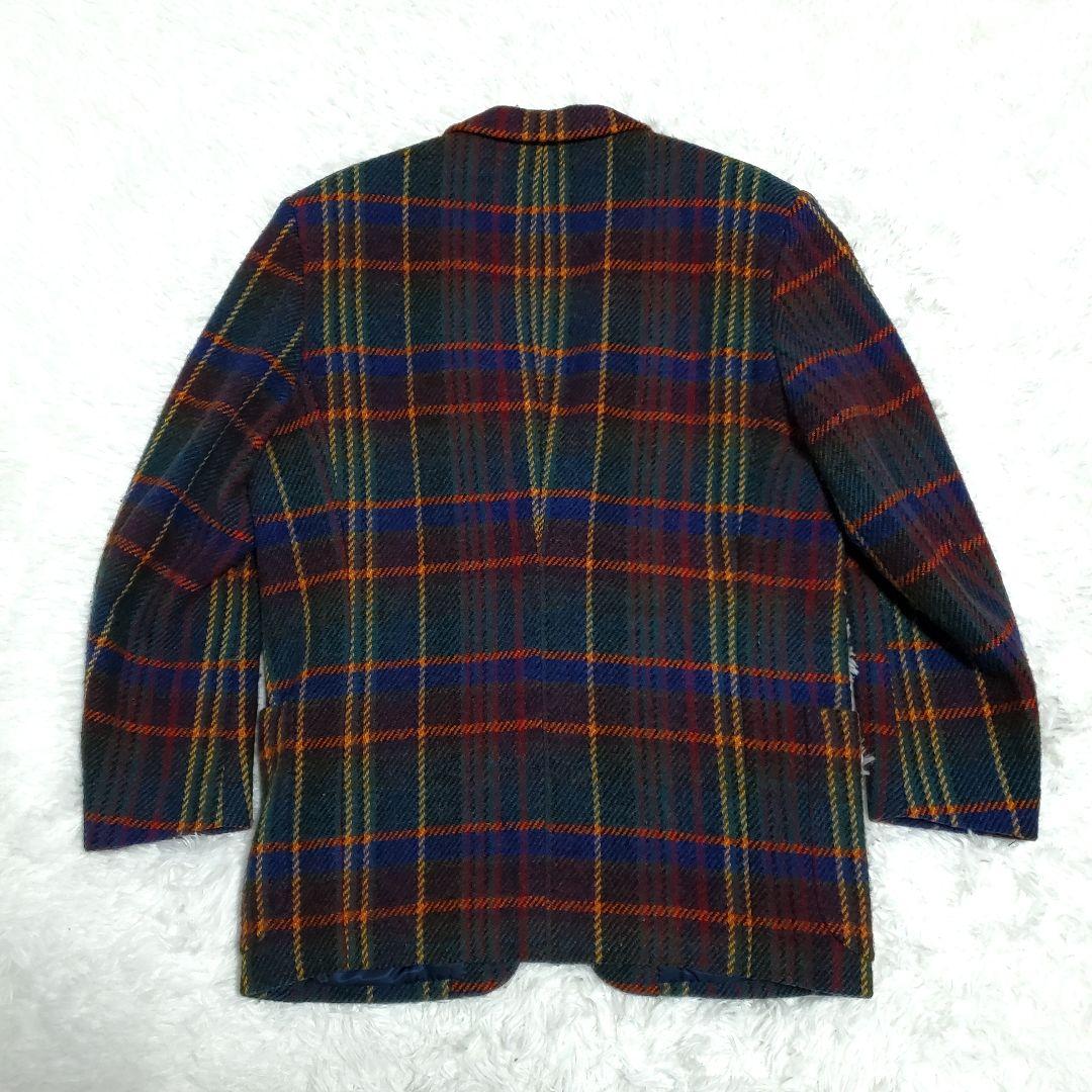 希少✨カールヘルム チェック テーラードジャケット ワッペン Mサイズ
