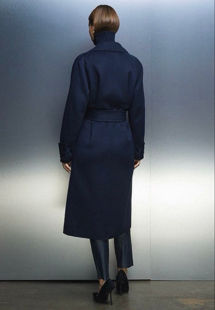 新品タグ付◇JOSEPH ダブルフェイスカシミヤコート38 シナモンカラー21