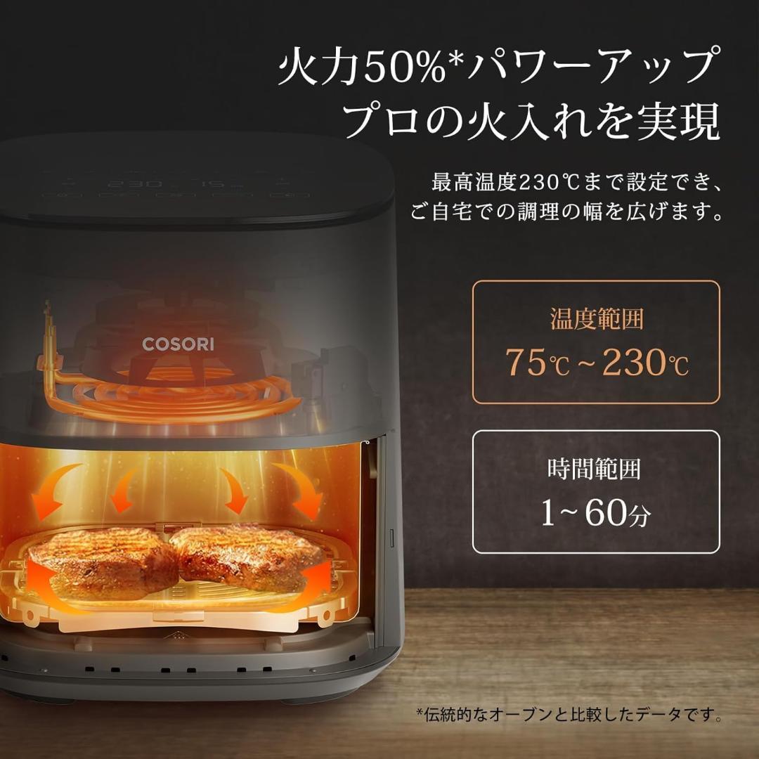 【新品・未開封】COSORI エアフライヤー 4.7L CAF-L501-KJP