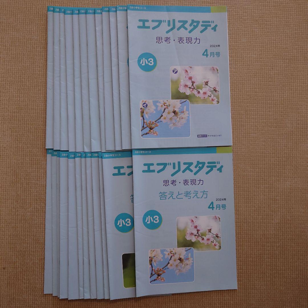 Z会 エブリスタディ 思考・表現力 小3 2024年4月号～2025年3月号
