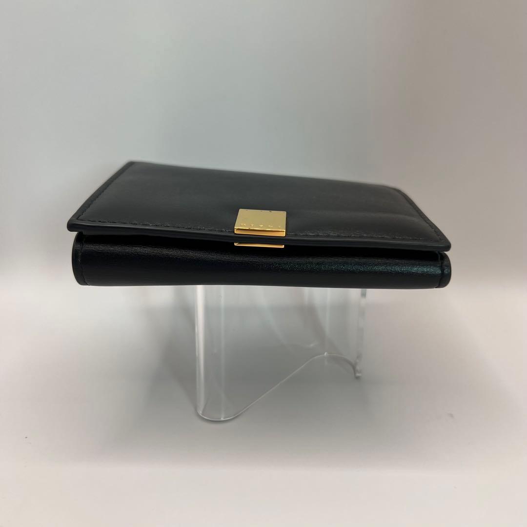 MARNI 三つ折り財布 PRISMA ブラック ゴールド 財布 ウォレット 黒