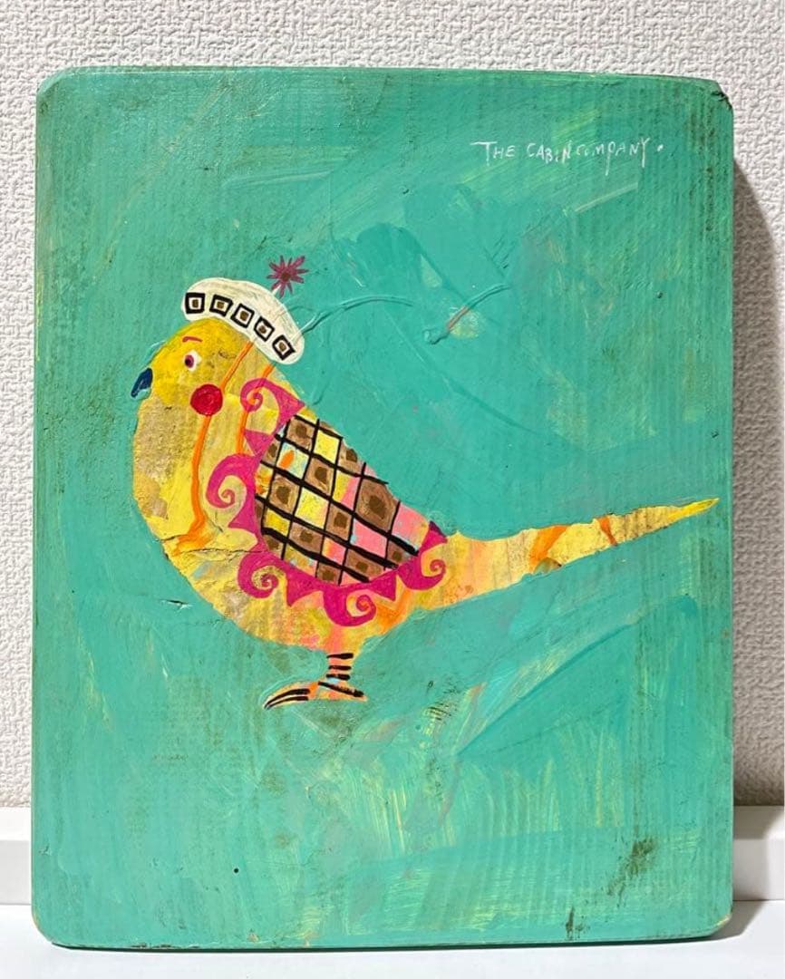 THE CABIN COMPANY 鳥のアクリル画 鳥🪿 Bird, Acrylic on paper 27.5x22cm #鳥 #bird #アクリル画