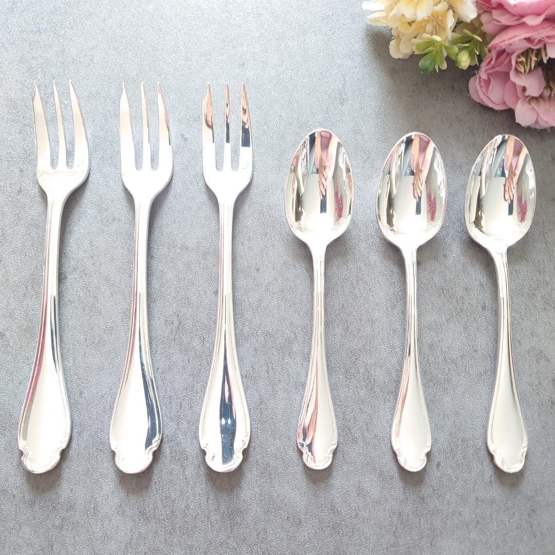 希少 美品 クリストフル ポンパドール ケーキフォーク コーヒースプーン 6点 Yahoo!オークション -「クリストフル ポンパドール」の落札相場・落札価格