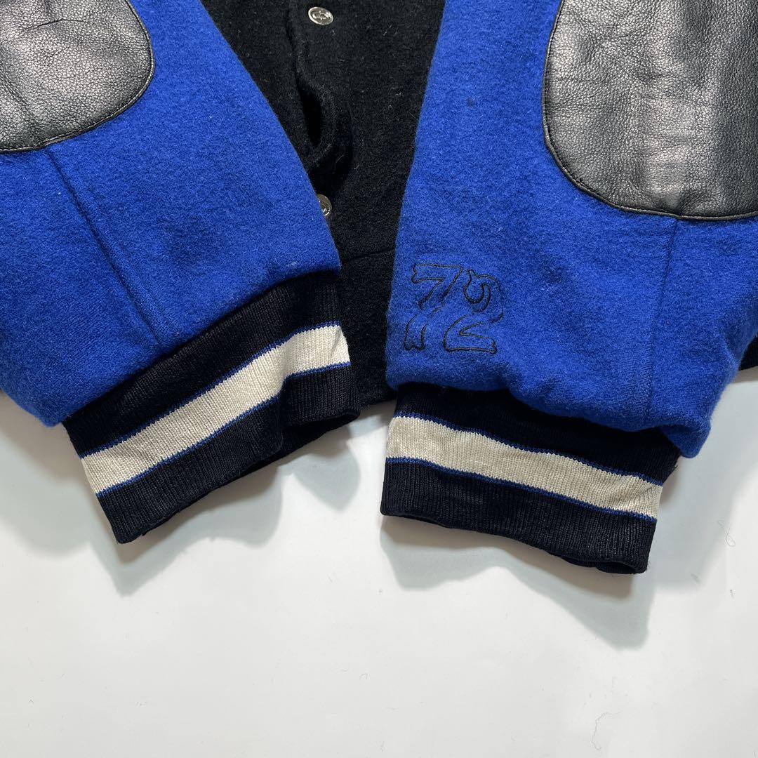 00s エコーアンリミテッド スタジャン 2XL 黒 ウール Y2K 7336