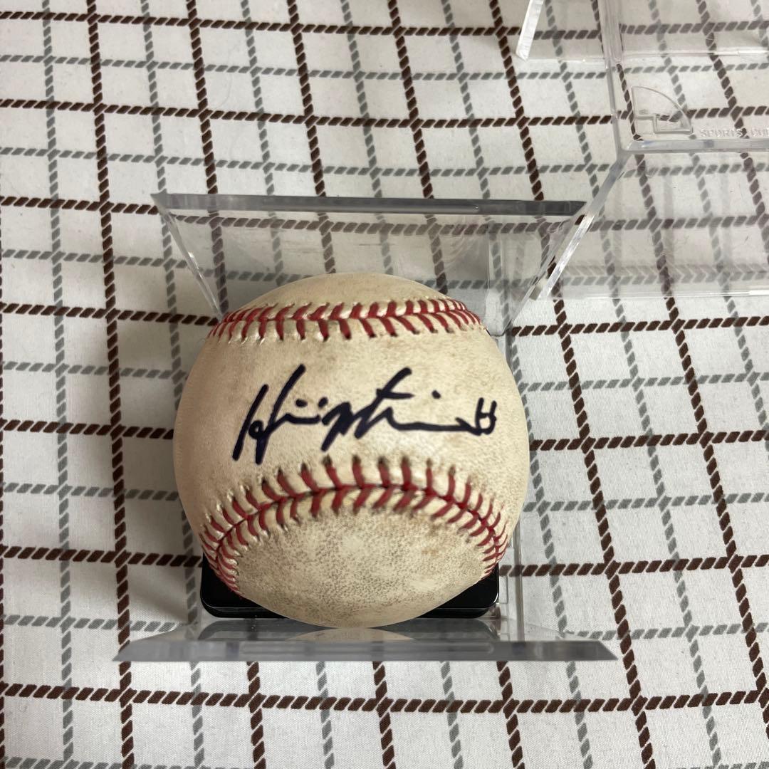 松井秀喜サインボール。2003年のニューヨーク・ヤンキース対シカゴ