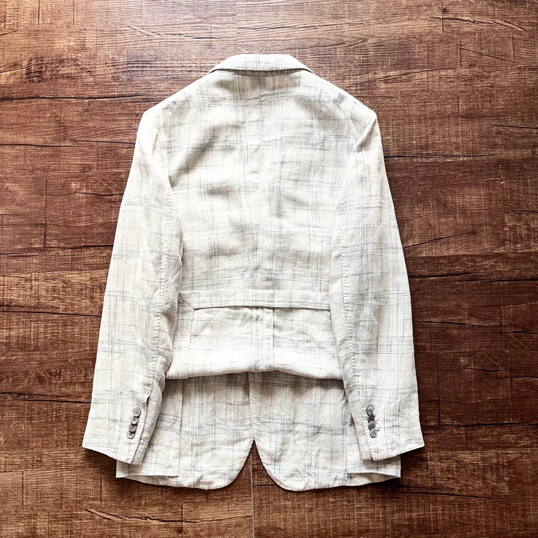 <良品>LARDINI 春夏 麻 コットン ホワイト ジャケット サイズ50 良品>LARDINI 春夏 麻 コットン ホワイト ジャケット サイズ50 - メルカリ