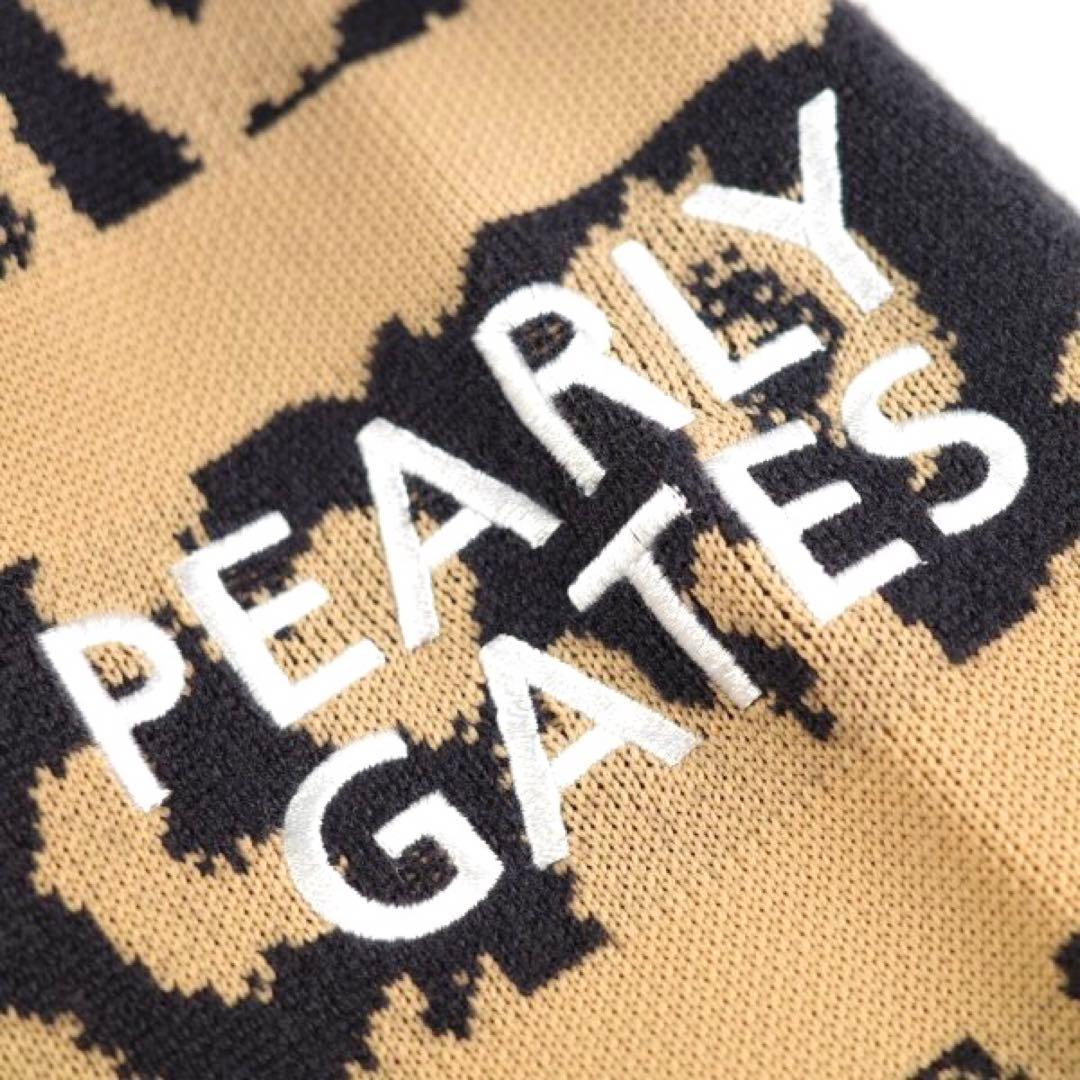 PEARLY GATES】メンズ レオパード柄クルーネックニット プルオーバー