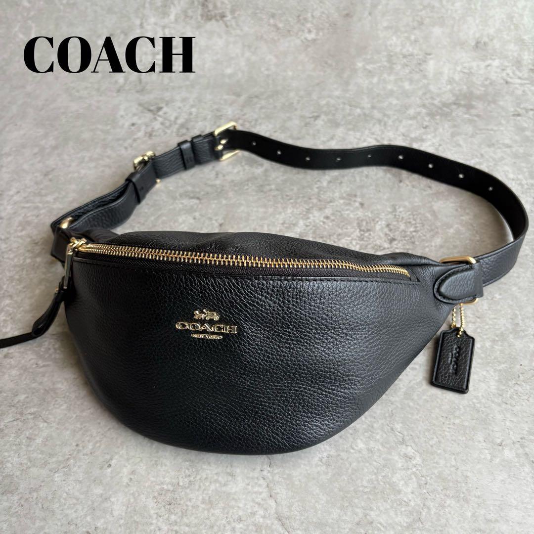 zなえなの33様COACH ボディバッグ ショルダーバッグ ゴールド金具 レザー zなえなの33様COACH ボディバッグ ショルダーバッグ ゴールド金具