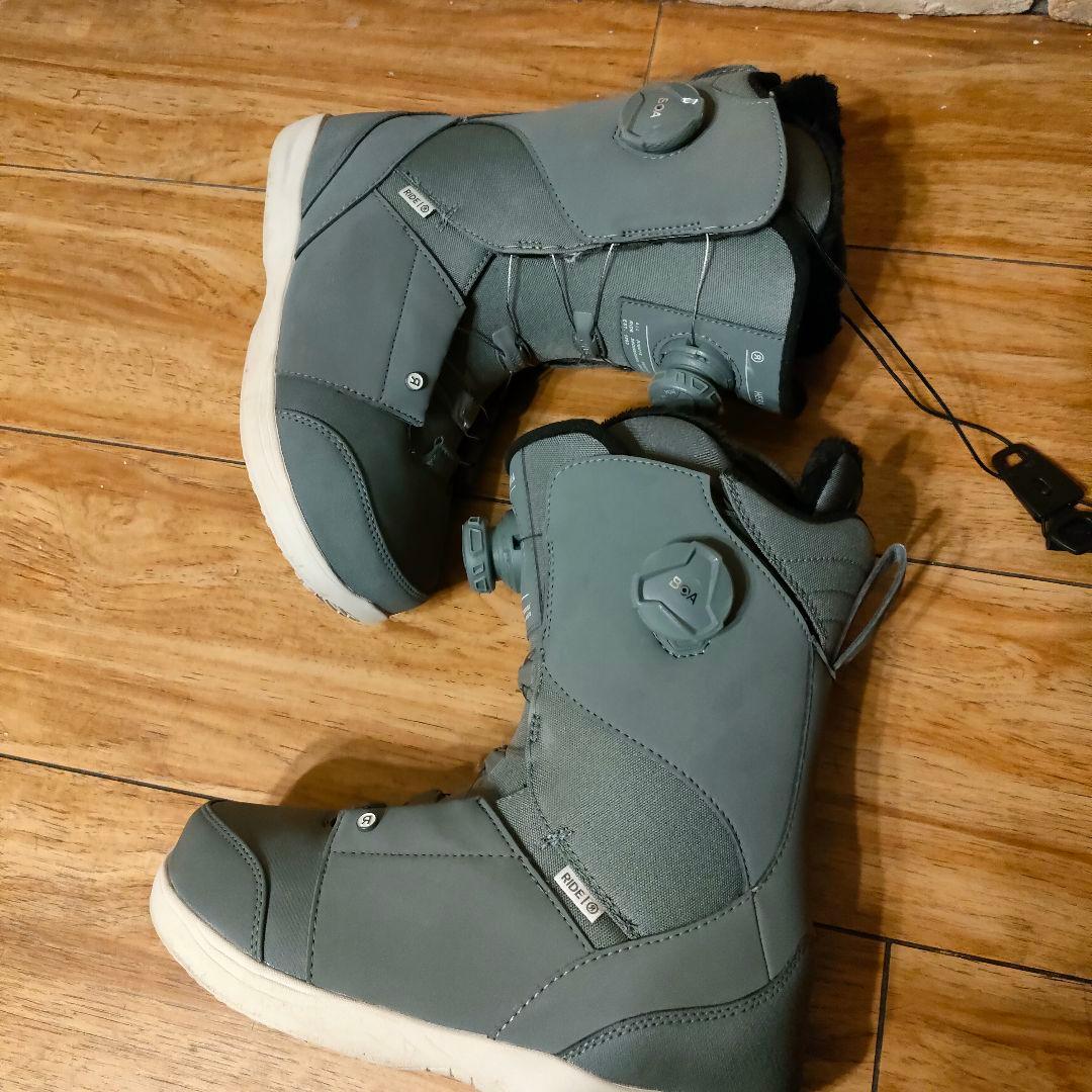 美品 RIDE HERA ヘラ 25.0cm Wボア グレー スノボブーツ　高級