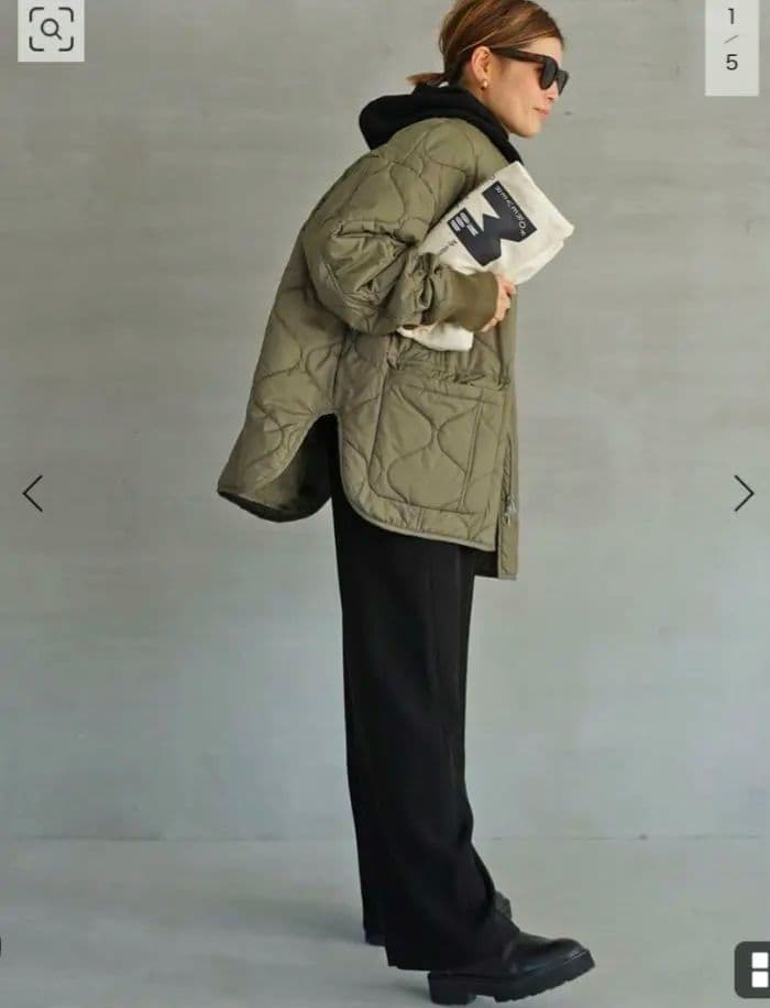 DEUXIEME CLASSE CALUX QUILTED JACKET カーキ CALUX/キャラクス】 QUILTED ジャケット Deuxieme Classe