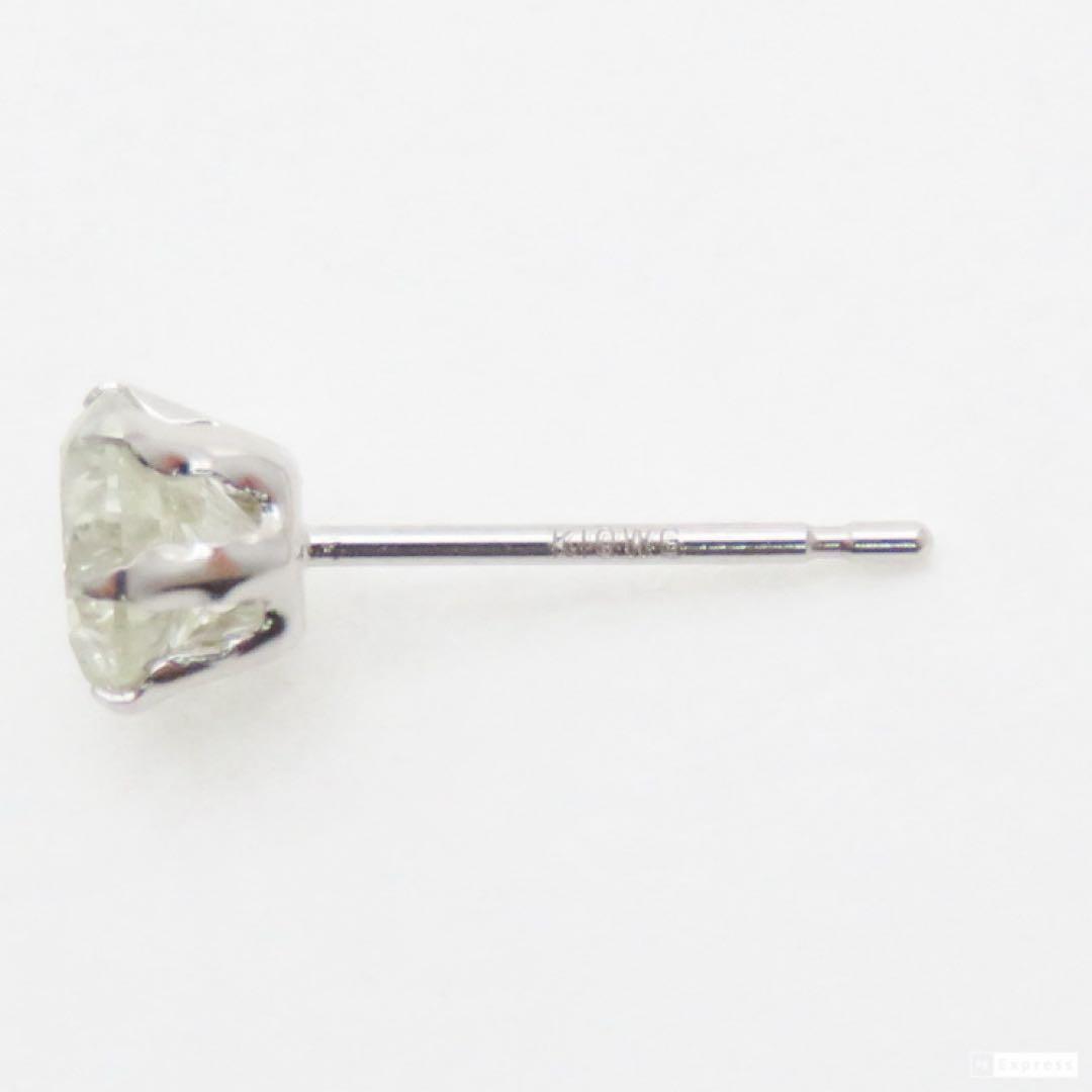ま*き様 【新品】K10WG 天然ダイヤモンド 片耳ピアス｜0.50ct｜ソルト