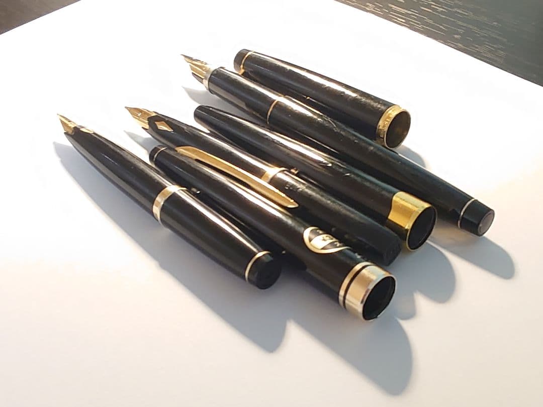 昭和レトロ 万年筆 14k/18k/21k 太字 ズーム 3本セット