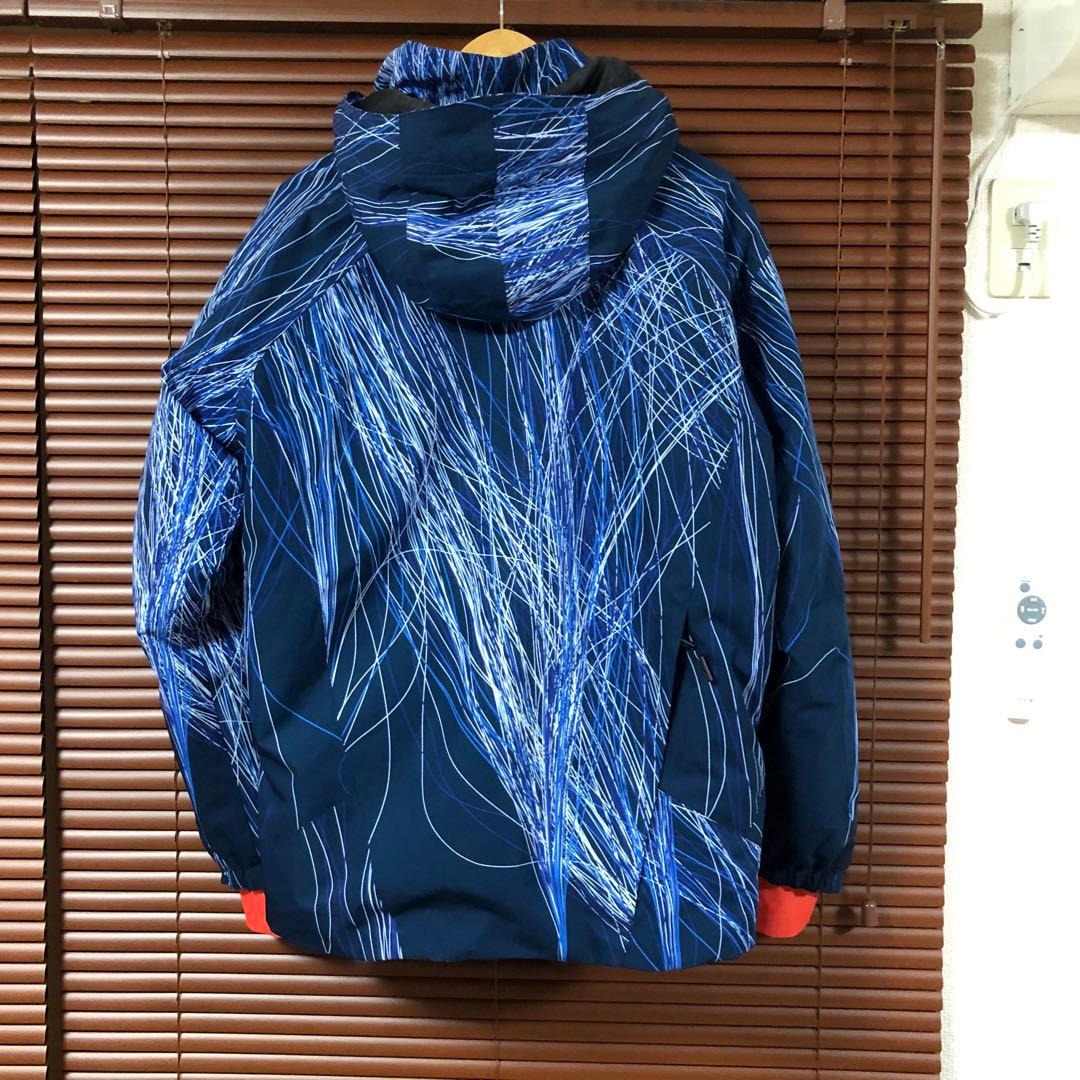 スキーウェア 男性用 ネイビー ストライプ デサント サイズO