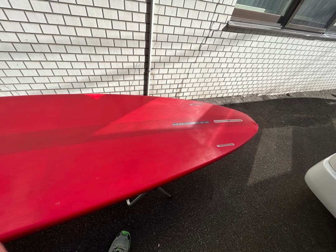 404 EMPIRE SUPサーフボード 9'0 赤色 フィン、パドル付き