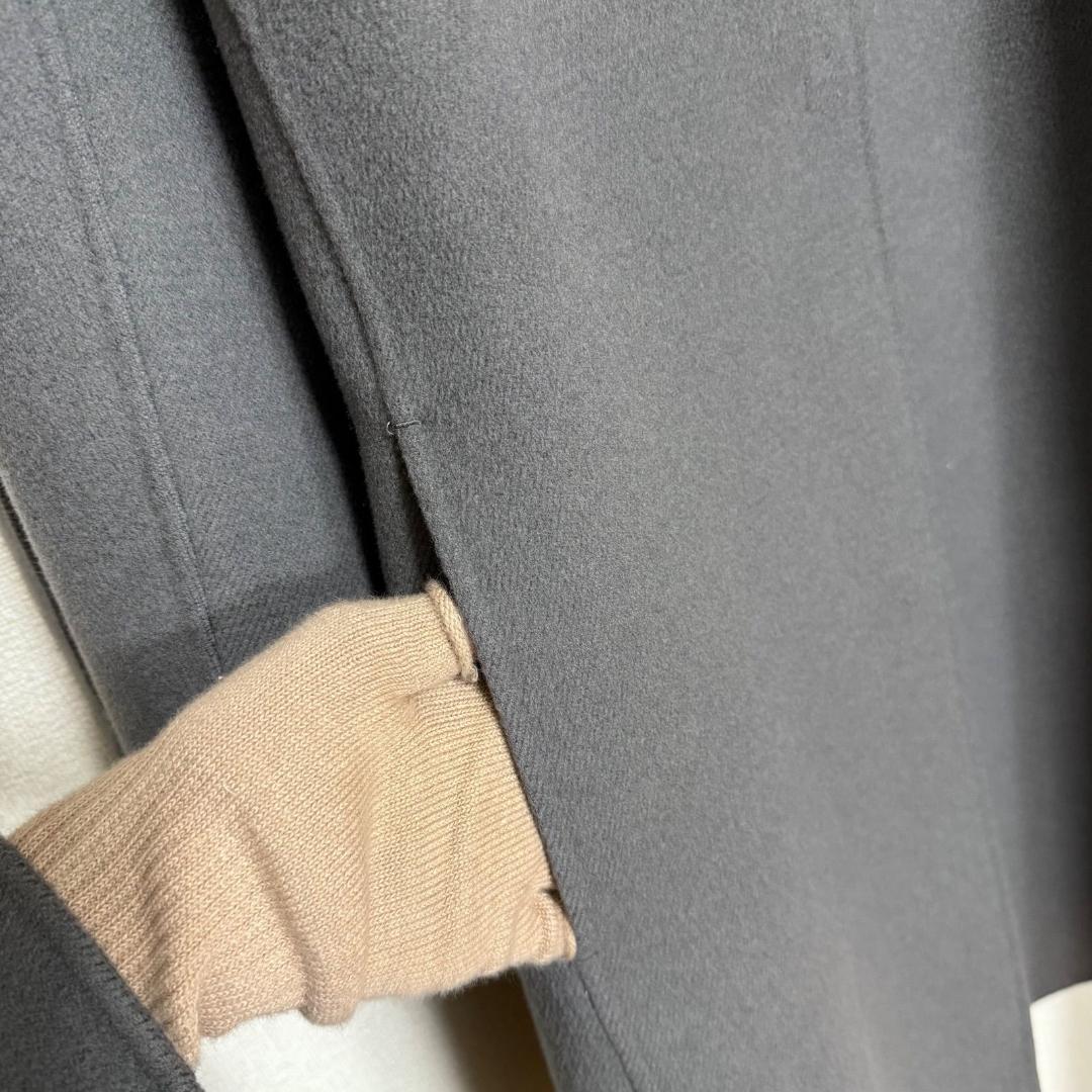 美品 MaxMara バージンウール＊カシミヤ ダブルフェイス フーデット