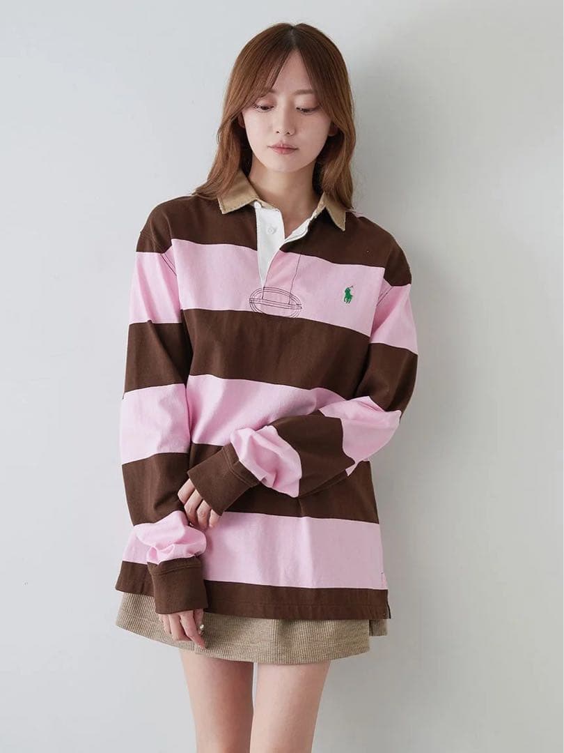 【週末限定値下げ】snidel♡ ポロラルフローレン♡コラボポロ♡ピンク スナイデル」が「ポロ ラルフ ローレン」との初コレクションを発売