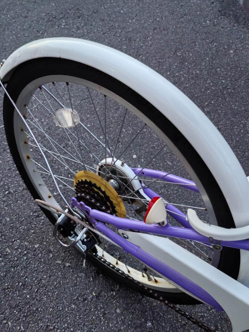 直接取引き】子供用自転車 子供車 GIRILS LABO パープル 22インチの