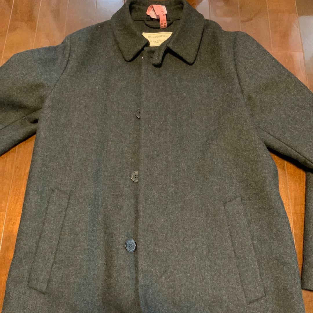 MAISON KITSUNÉ チェスターコート Mサイズ ダークグレー