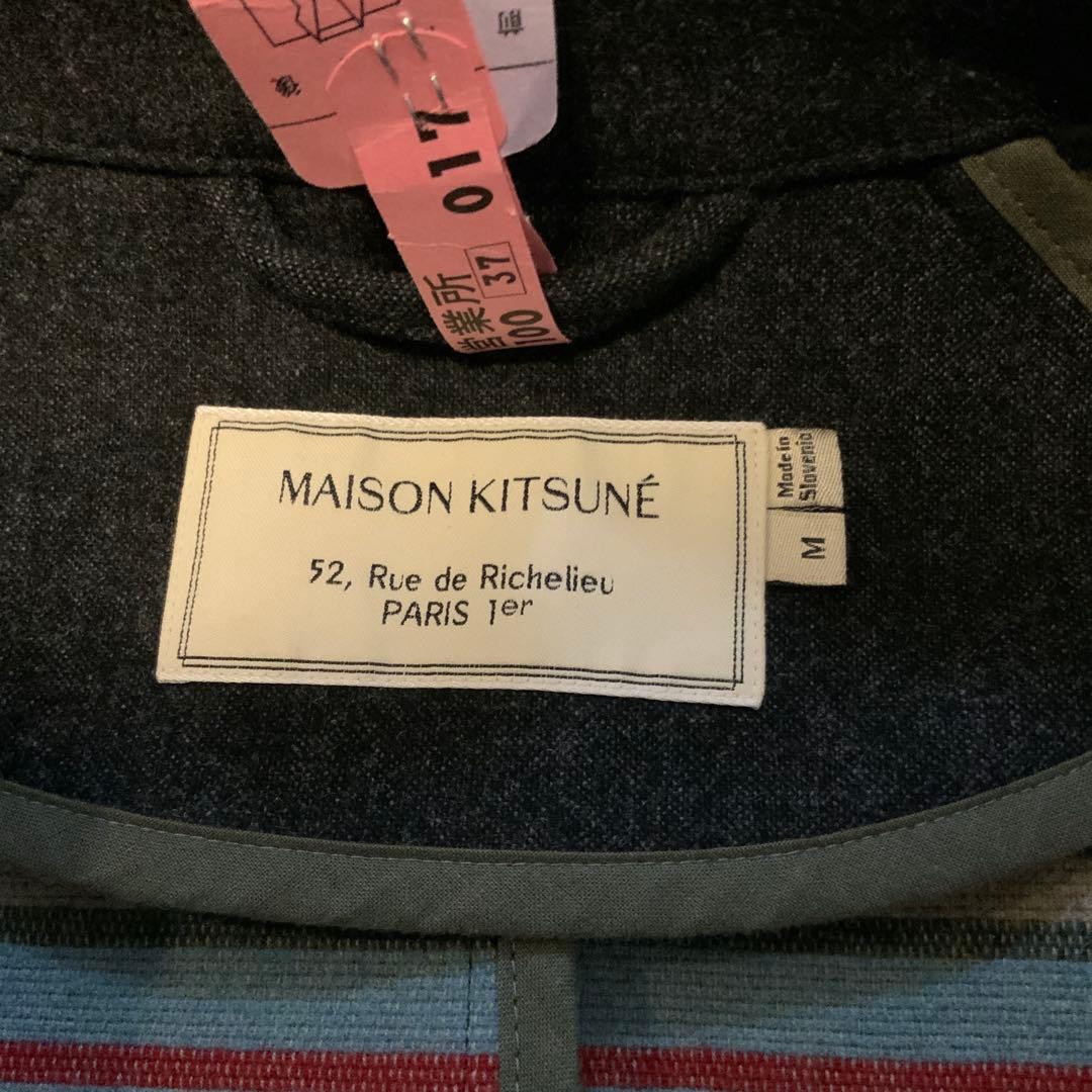 MAISON KITSUNÉ チェスターコート Mサイズ ダークグレー
