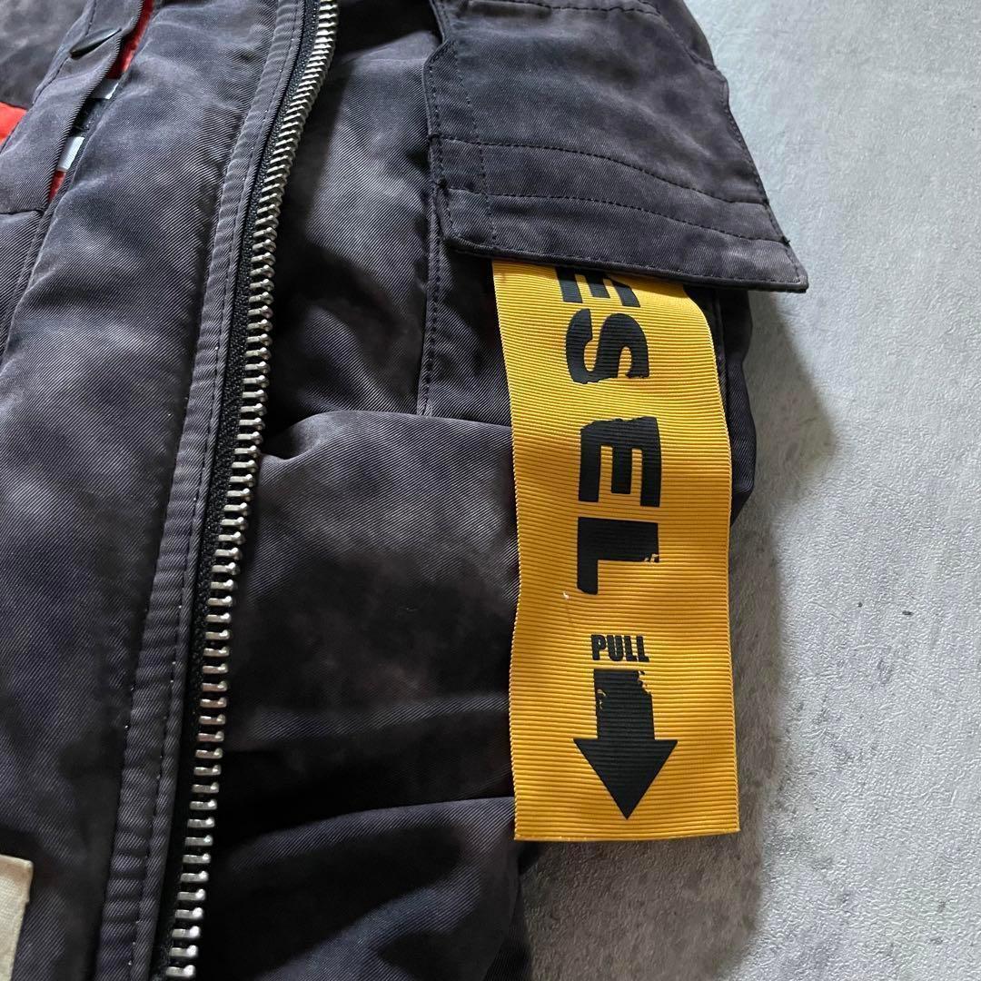 美品 DIESEL ムラ染め MA-1 ボンバージャケット デジタルカモ y2k
