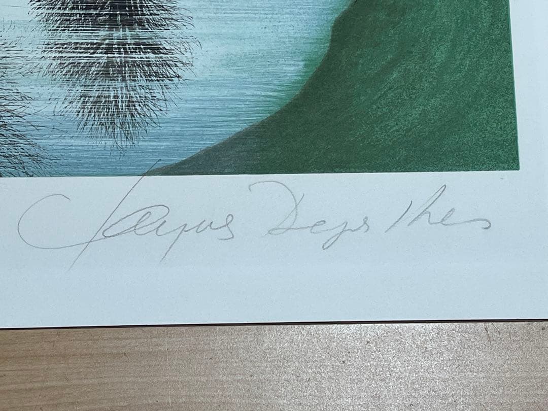 ジャック・デペルト「ブルアールのキャナル」リトグラフ 直筆サイン有