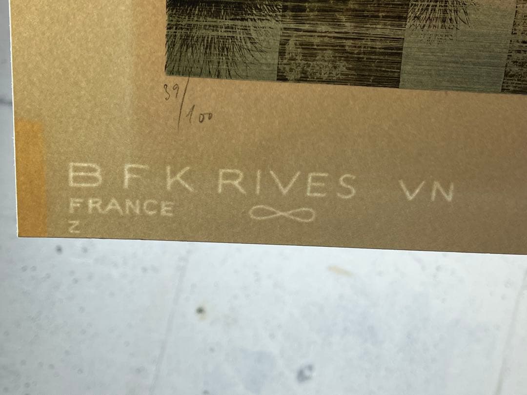 ジャック・デペルト「ブルアールのキャナル」リトグラフ 直筆サイン有