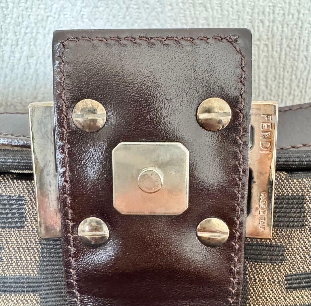 Fendi マンマバゲット ズッカ柄 FF金具 ショルダーバッグ ヴィンテージ