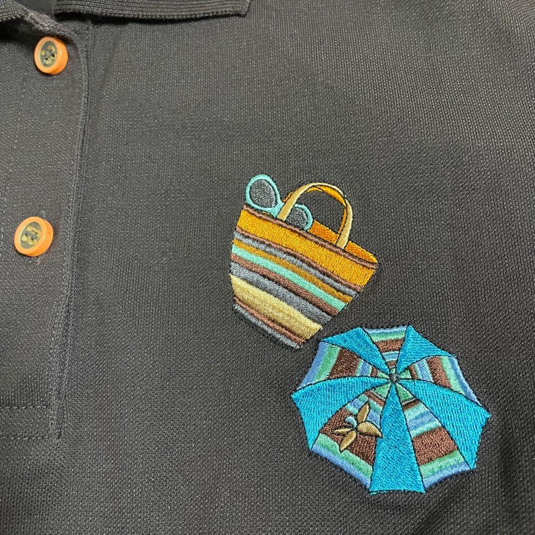LEONARD SPORT レオナール 半袖 ポロシャツ 花柄 刺繍 44 美品 - メルカリ