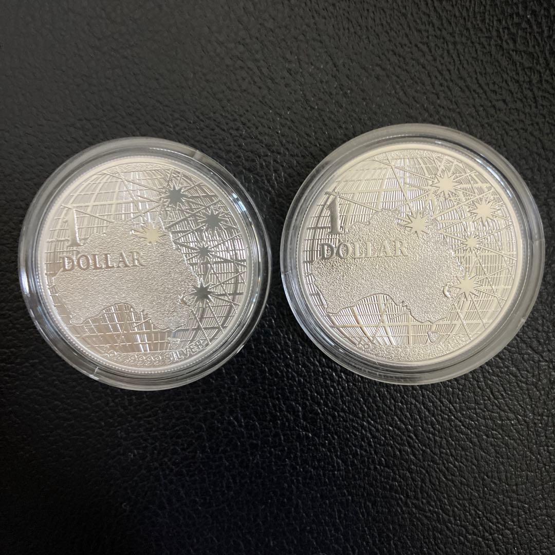2枚 オーストラリア 銀貨 南十字星 サザンクロス - メルカリ